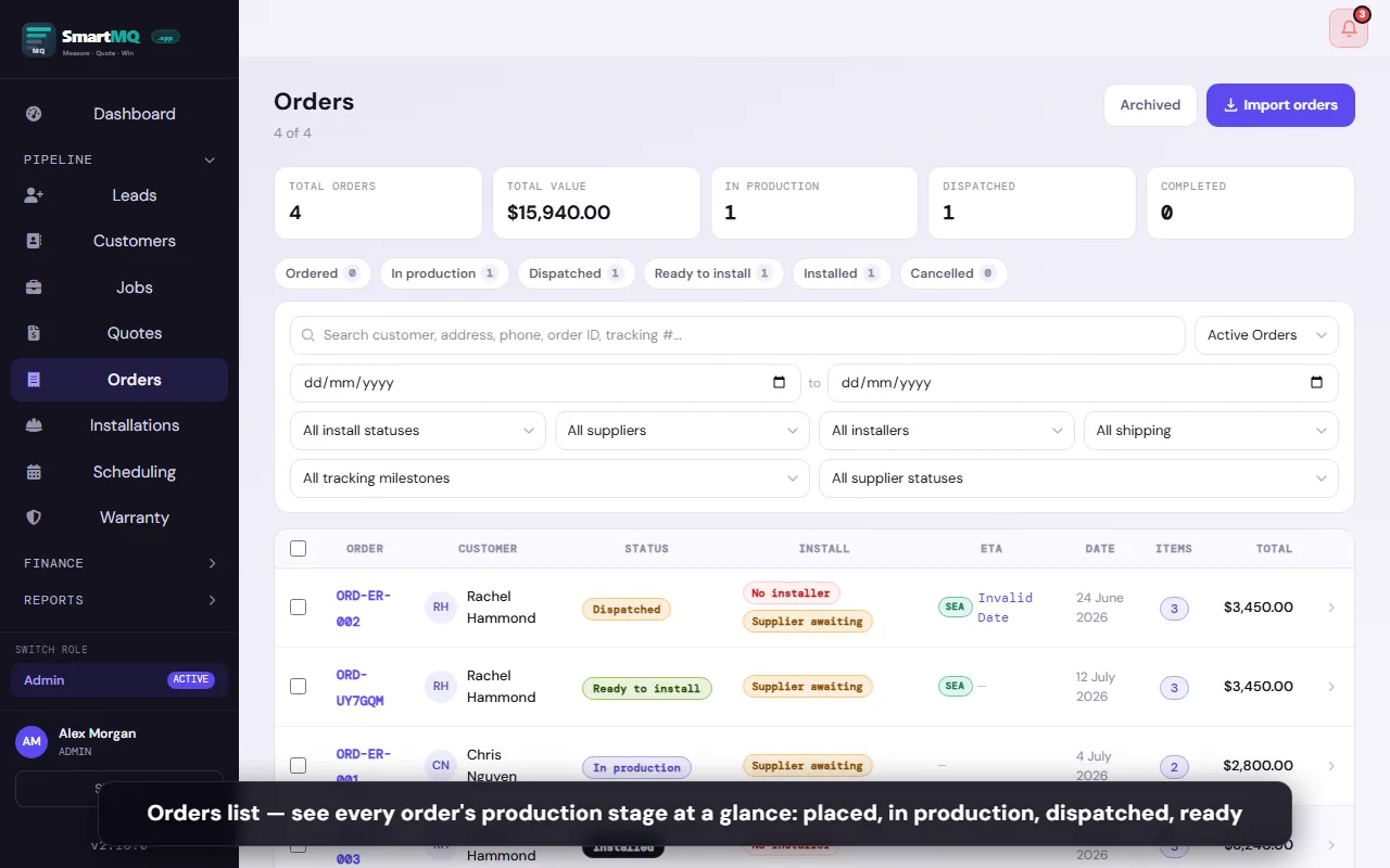 Order & Install Workflow screenshot
